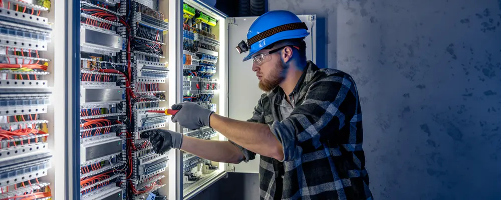 Precisely dressed electrical panel wiring by Able Electric